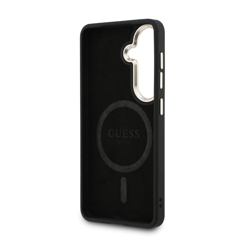 Guess PU Leather 4G Gold Frame Magnetic Zadní Kryt pro Samsung Galaxy S26 Brown