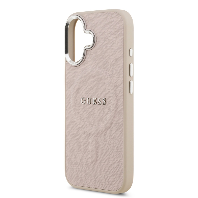 Guess PU Saffiano MagSafe Zadní Kryt pro iPhone 17 Pink