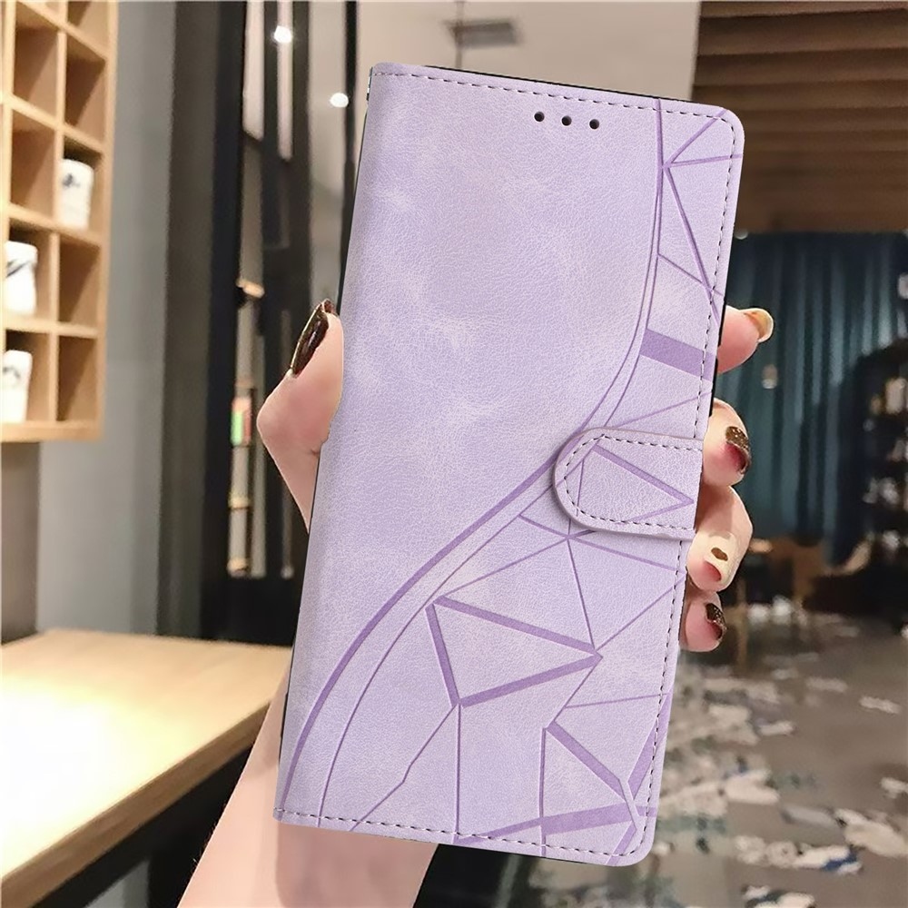 Triangles knížkové pouzdro na Xiaomi 15T Pro - fialové