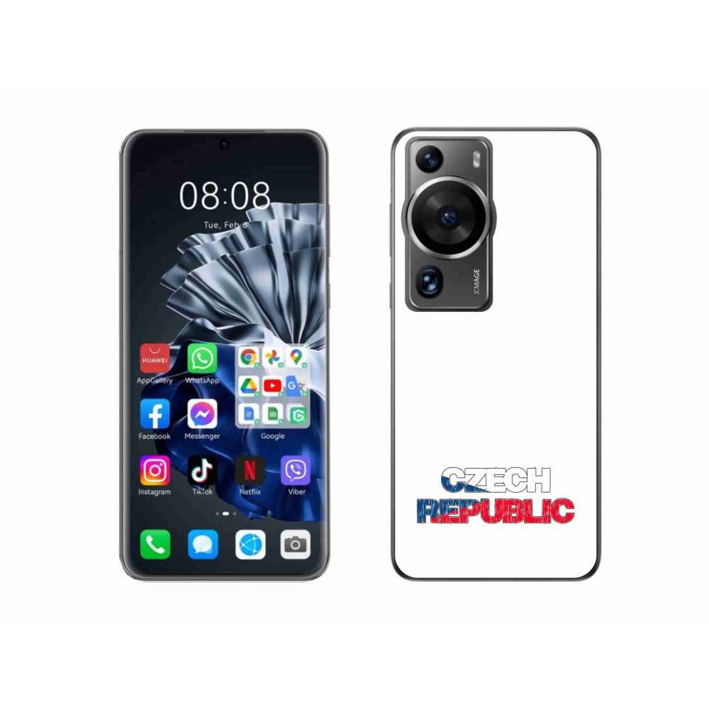 Gelový kryt mmCase na Huawei P60 Pro - Czech Republic bílé pozadí