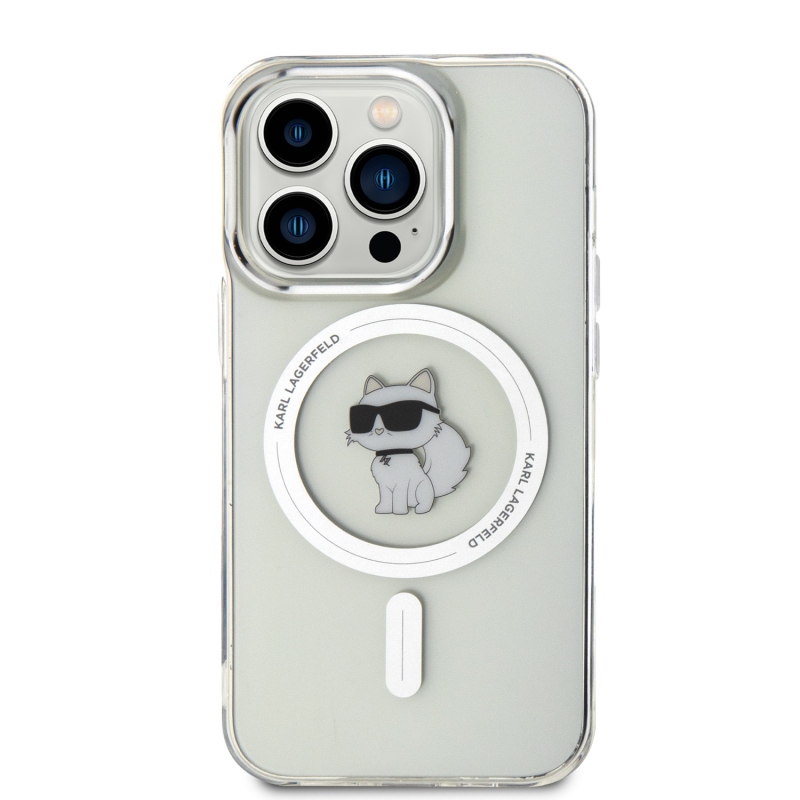 Karl Lagerfeld IML Choupette MagSafe Zadní Kryt pro iPhone 15 Pro - průhledný