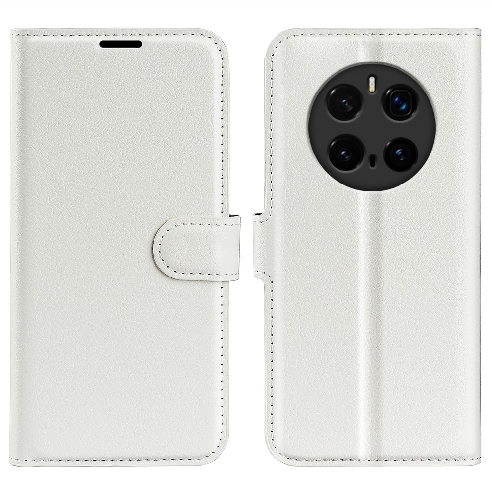 Litchi knížkové pouzdro na Honor Magic 7 Pro 5G - bílé
