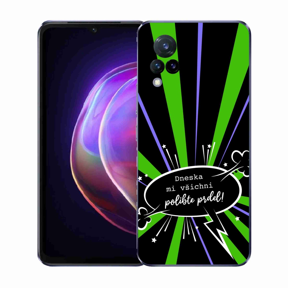 Gelový kryt mmCase na Vivo V21 4G/5G - vtipný text 15 černé pozadí