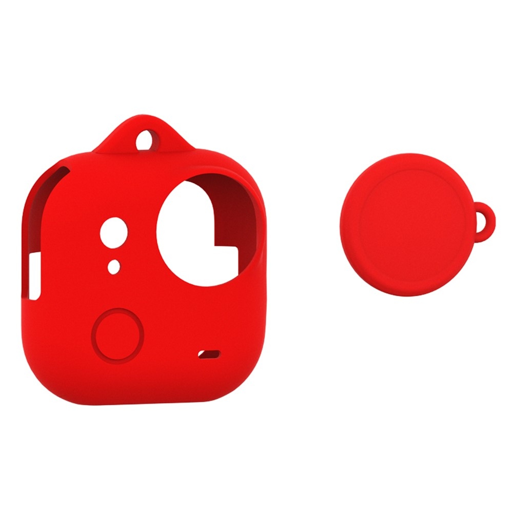 Silikonový ochranný obal s krytkou objektivu pro Insta360 GO Ultra – červený