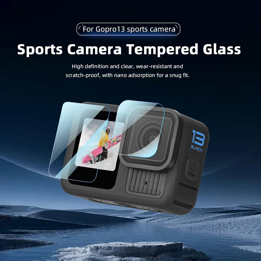 BRDRC 2× sada tvrzených skel pro GoPro Hero 13 displej a objektiv