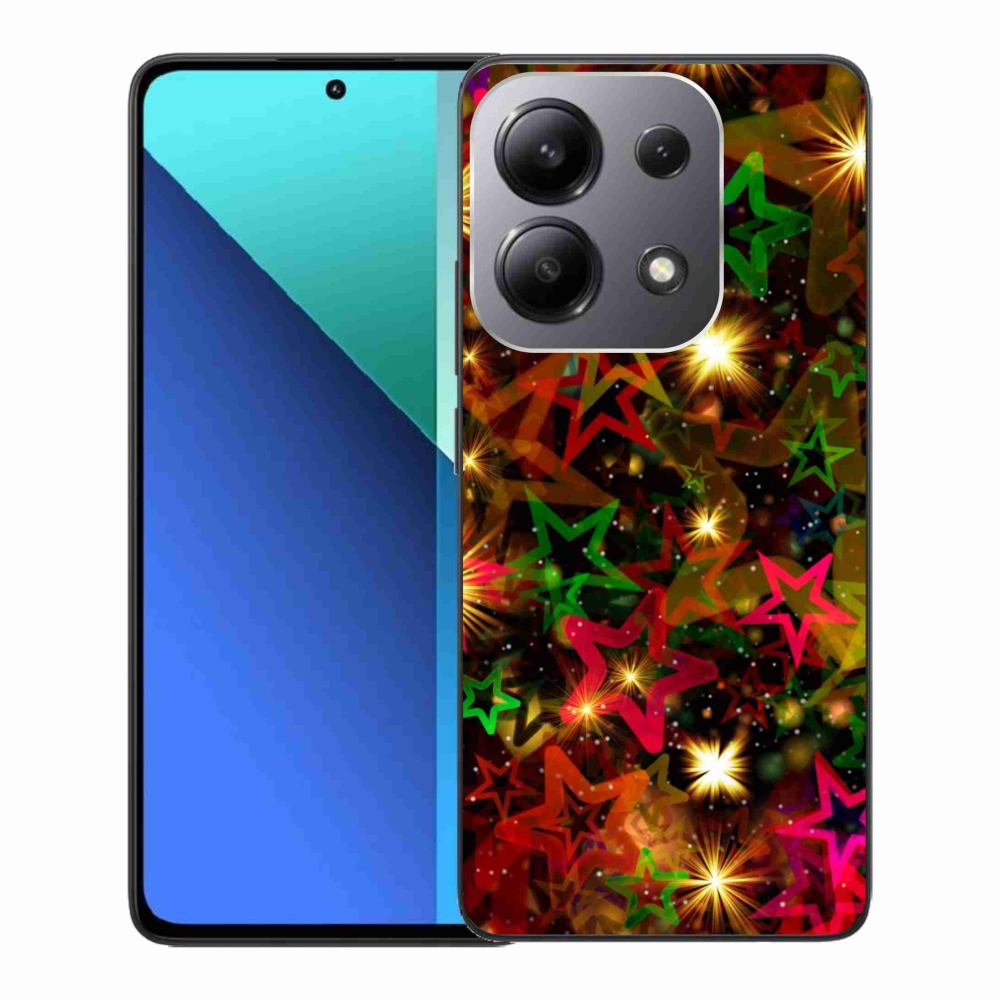Gelový kryt mmCase na Xiaomi Redmi Note 13 - barevné hvězdičky