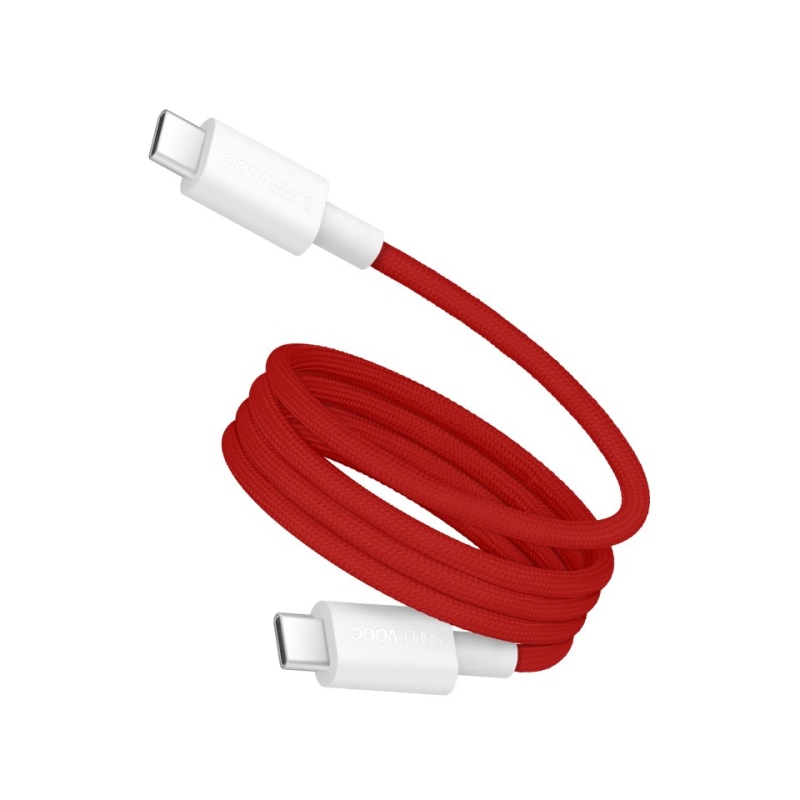 OnePlus SUPERVOOC Charge USB-C/USB-C Datový Magnetický Kabel 10A 1,2m Red