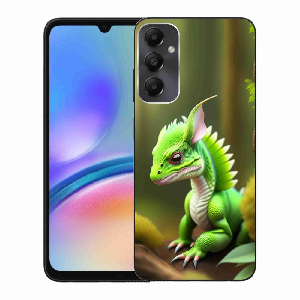 Gelový kryt mmCase na Samsung Galaxy A05s - zelený dráček