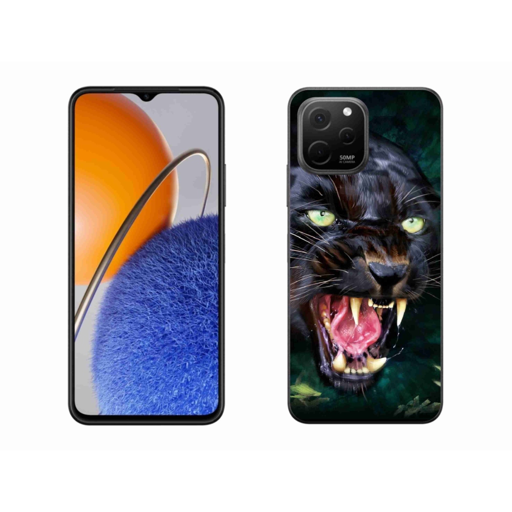 Gelový kryt mmCase na Huawei Nova Y61 - rozzuřený černý panter