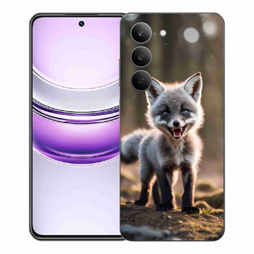 Gelový kryt mmCase na Realme 14x 5G - rozzuřená liška