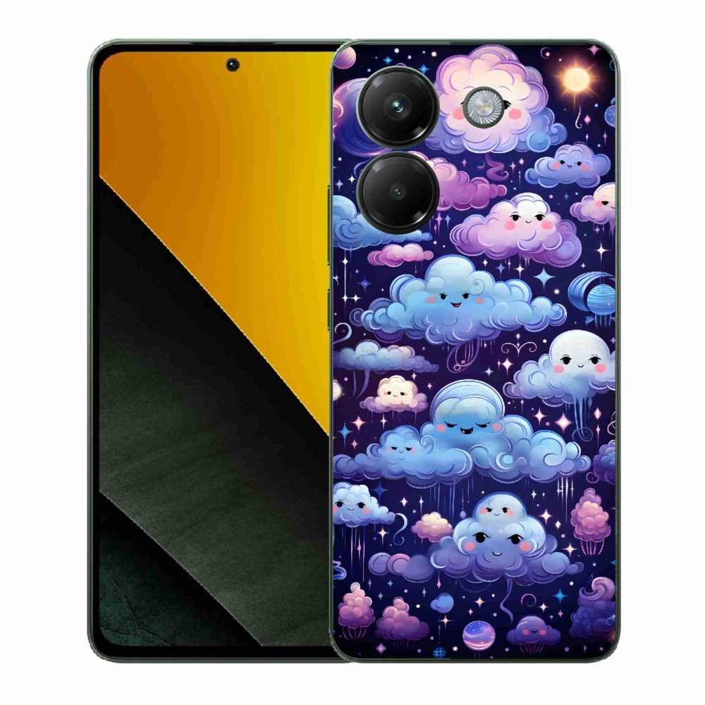 Gelový kryt mmCase na Xiaomi Poco M7 Pro 5G - mráčky