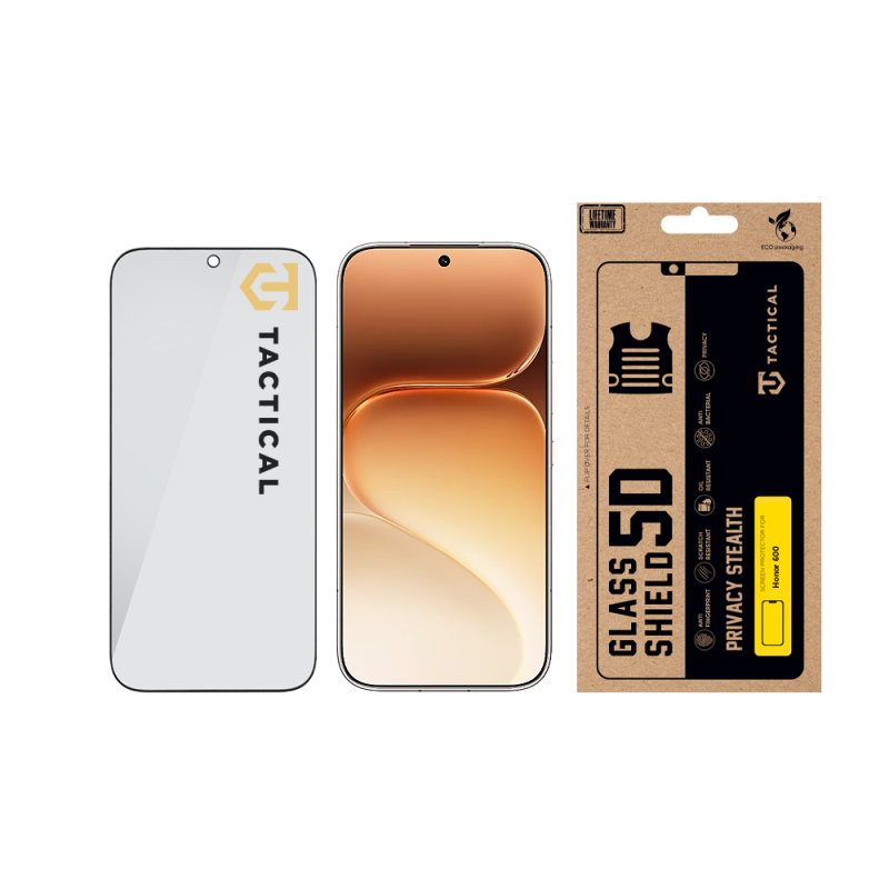 Tactical Glass Shield Privacy Stealth 5D sklo pro Honor 600 Black