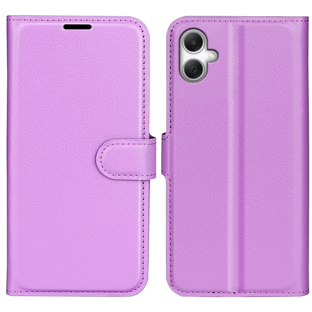 Litchi knížkové pouzdro na Samsung Galaxy A07 4G - fialové