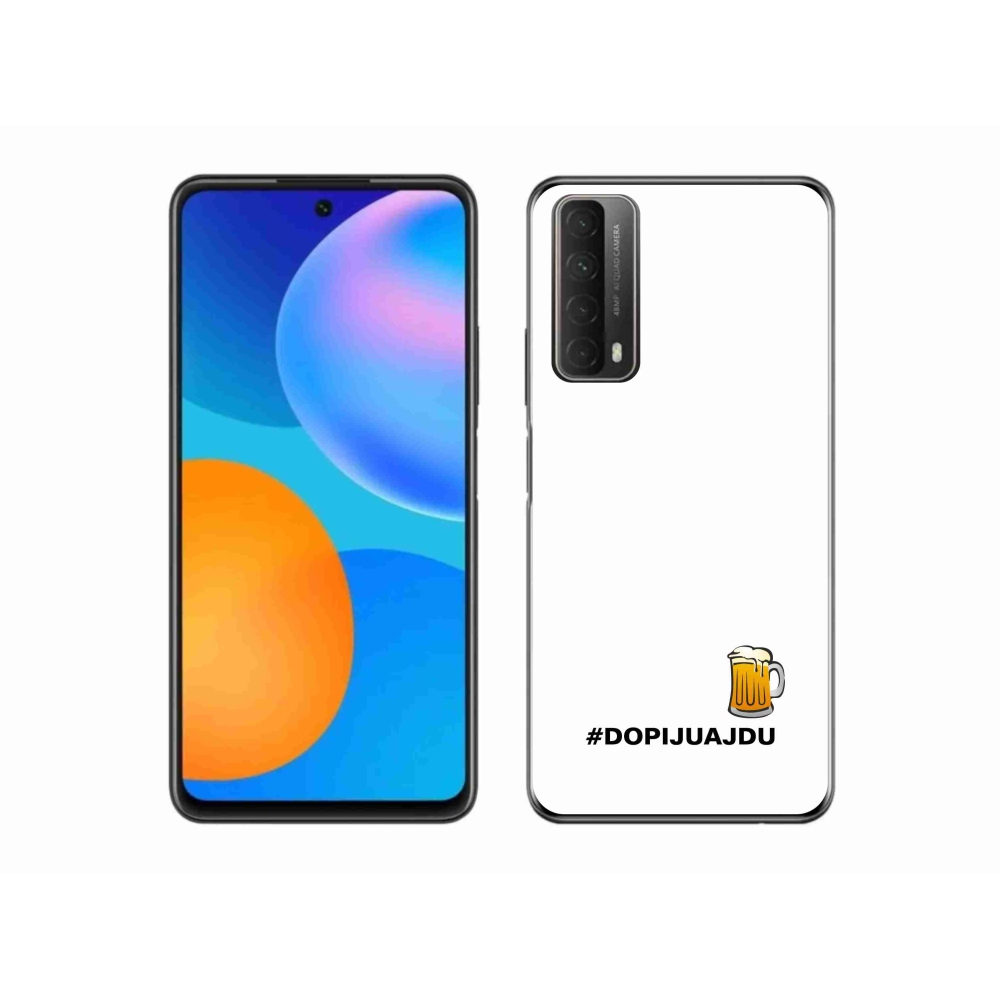 Gelový kryt mmCase na Huawei P Smart (2021) - pivní motiv 1 bílé pozadí