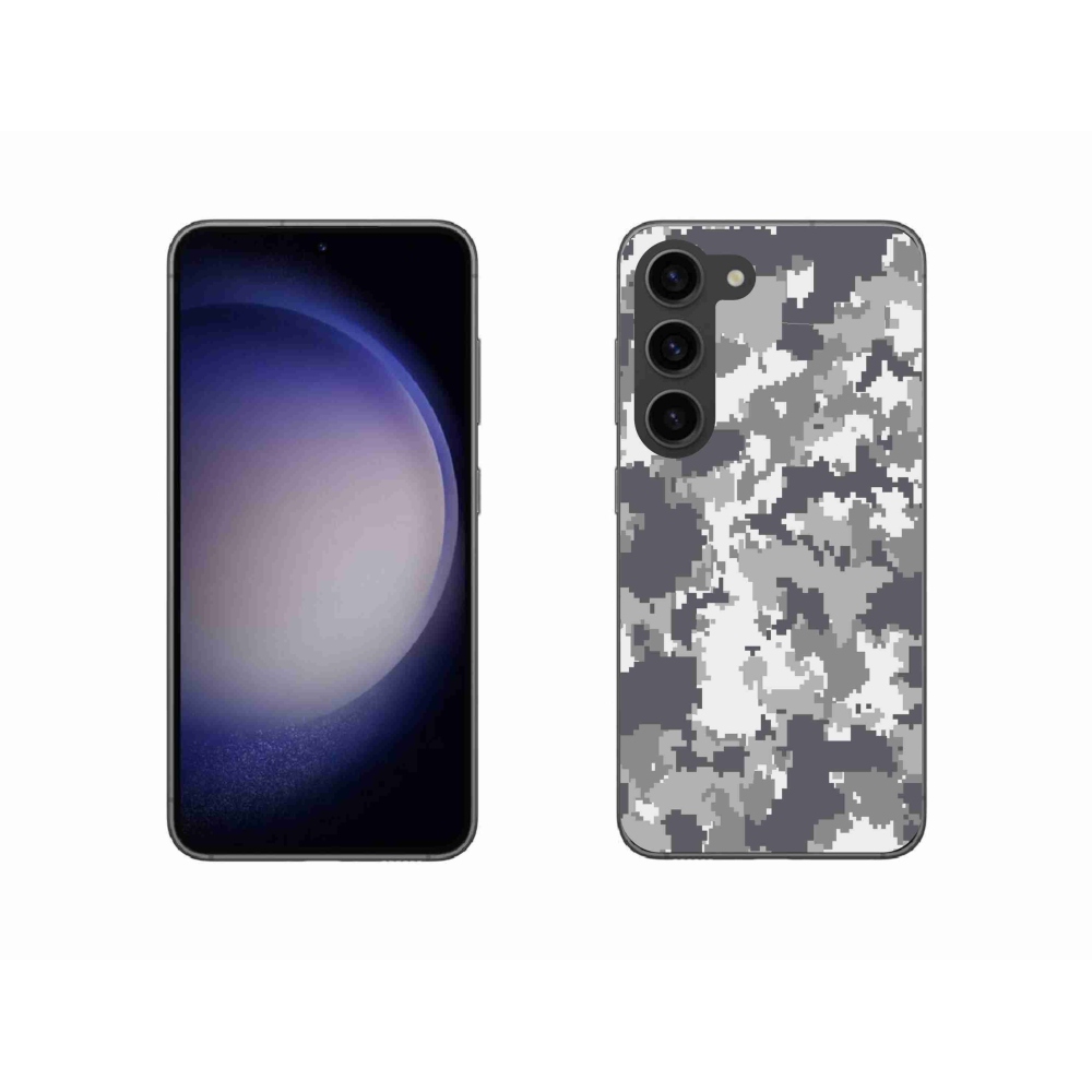 Gelový kryt mmCase na Samsung Galaxy S23 5G - maskáčový vzor 2