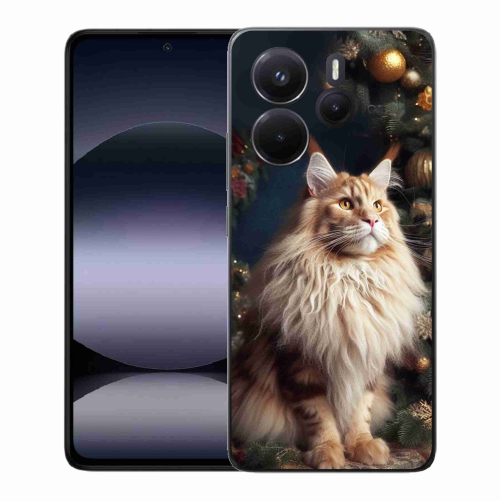 Gelový kryt mmCase na Xiaomi Redmi Note 14 - kočka u stromku