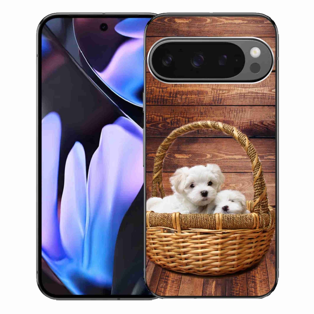Gelový kryt mmCase na Google Pixel 9 Pro XL - štěňátka