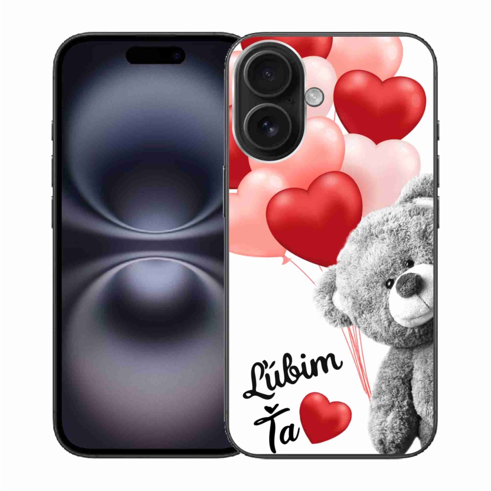 Gelový obal mmCase na iPhone 16 - ľúbim ťa sk