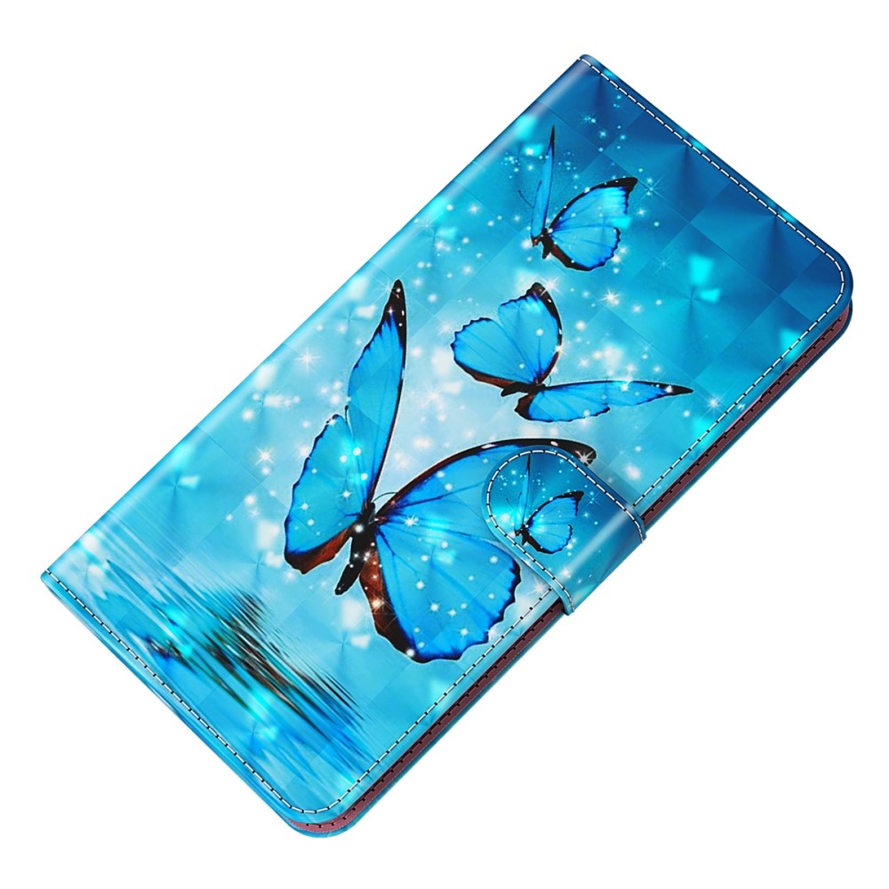 Print knížkové pouzdro na Samsung Galaxy S24 - modří motýli