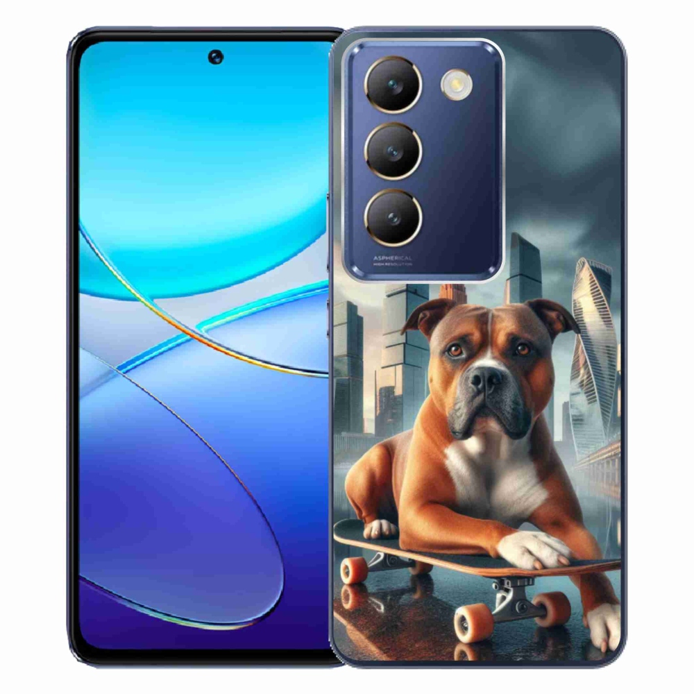 Gelový kryt mmCase na Vivo V40 SE 4G/5G - pes na skateboardu
