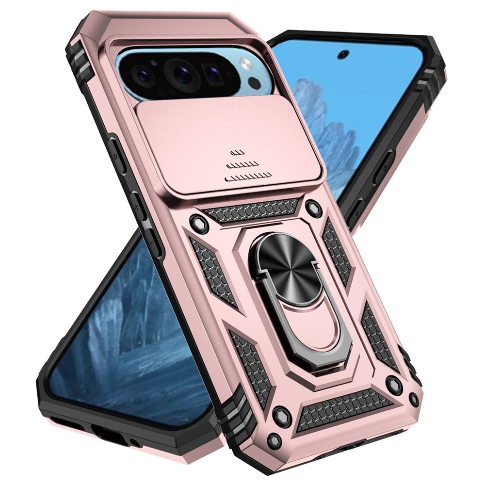 Slide odolný kryt na Google Pixel 10 Pro/Pixel 10/9 Pro/9 - růžovozlatý