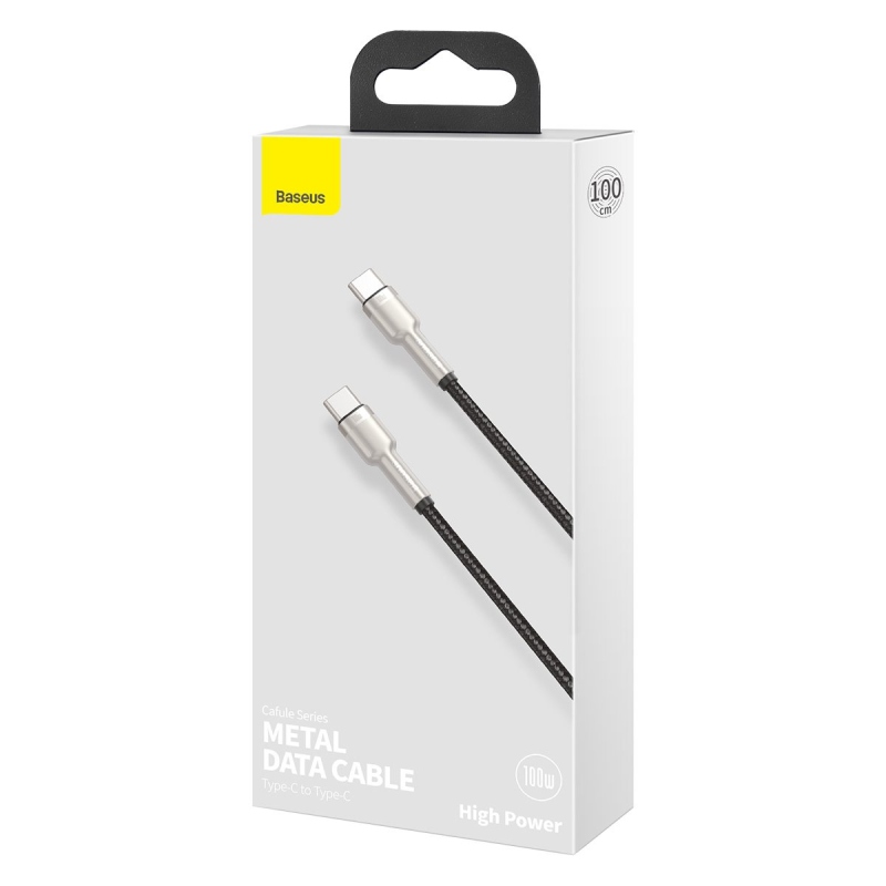 Baseus Cafule Metal Series Datový Kabel USB-C - USB-C 100W 1m Black