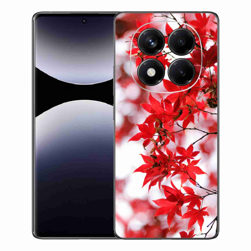 Gelový kryt mmCase na Xiaomi Redmi Note 14 Pro - červené listy