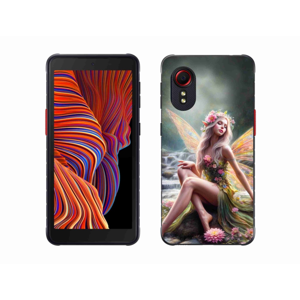 Gelový kryt mmCase na Samsung Galaxy Xcover 5 - motýlí žena 1