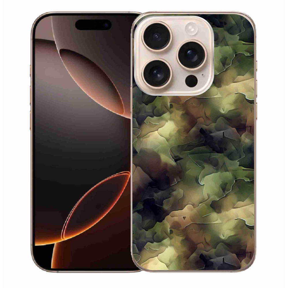 Gelový kryt mmCase na iPhone 16 Pro Max - maskáčový vzor 10