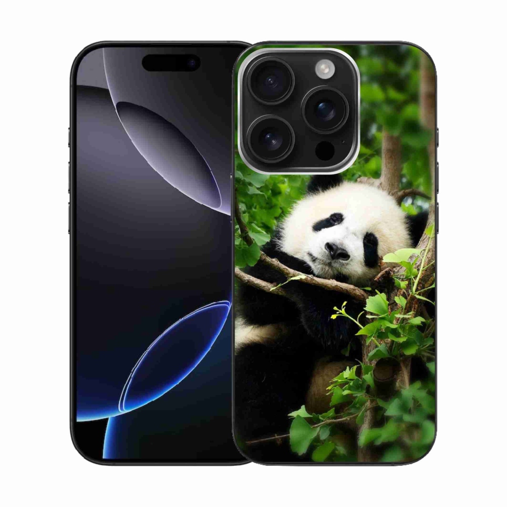 Gelový kryt mmCase na iPhone 16 Pro - panda