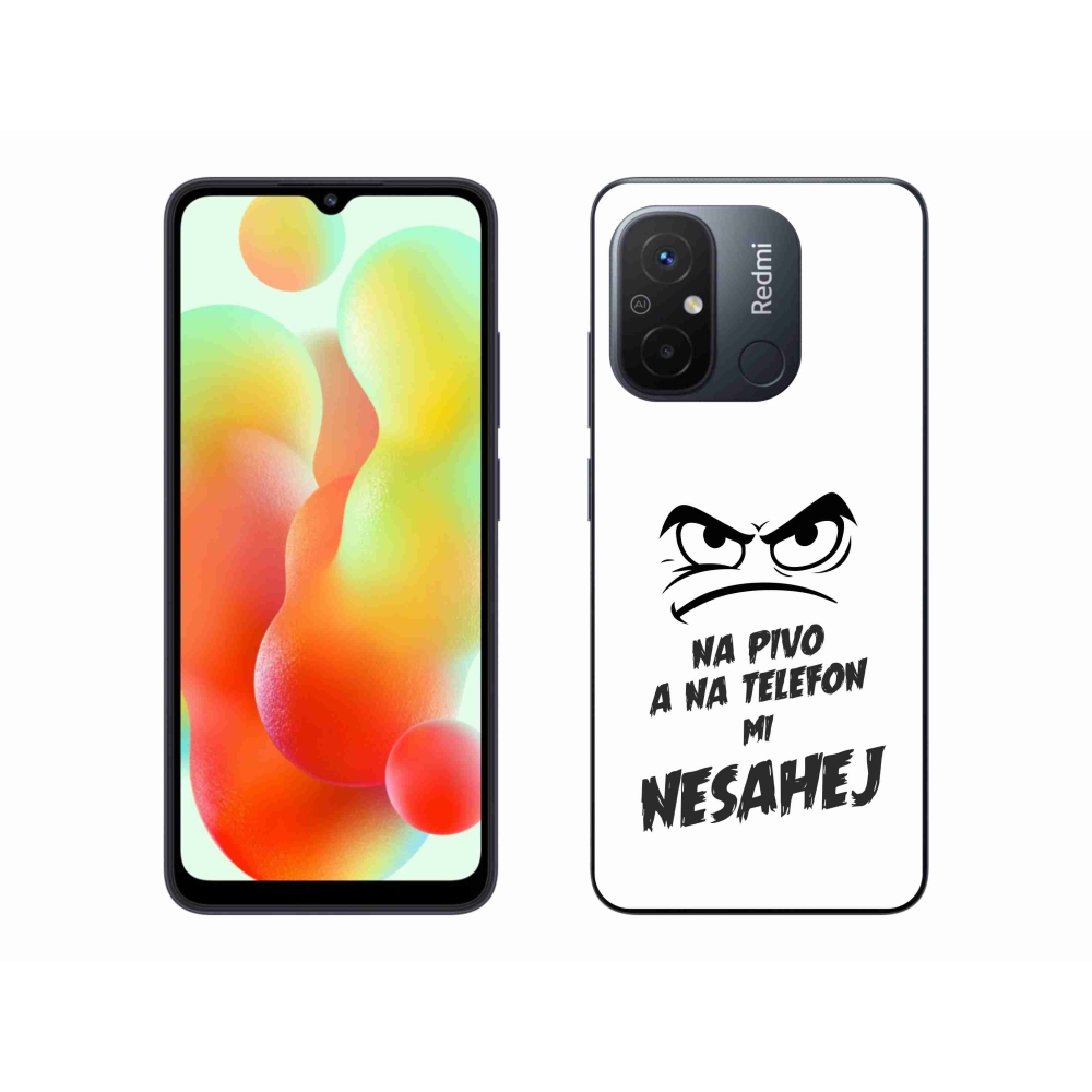 Gelový kryt mmCase na Xiaomi Redmi 12C - pivní motiv 2 bílé pozadí