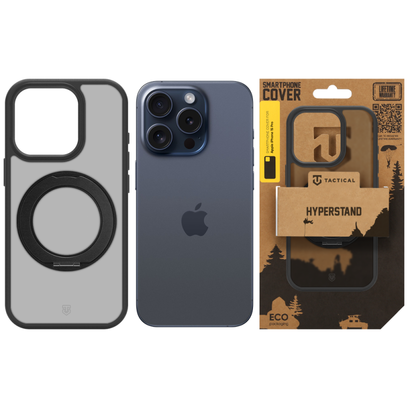 Tactical MagForce Hyperstand Kryt pro Apple iPhone 15 Pro Asphalt