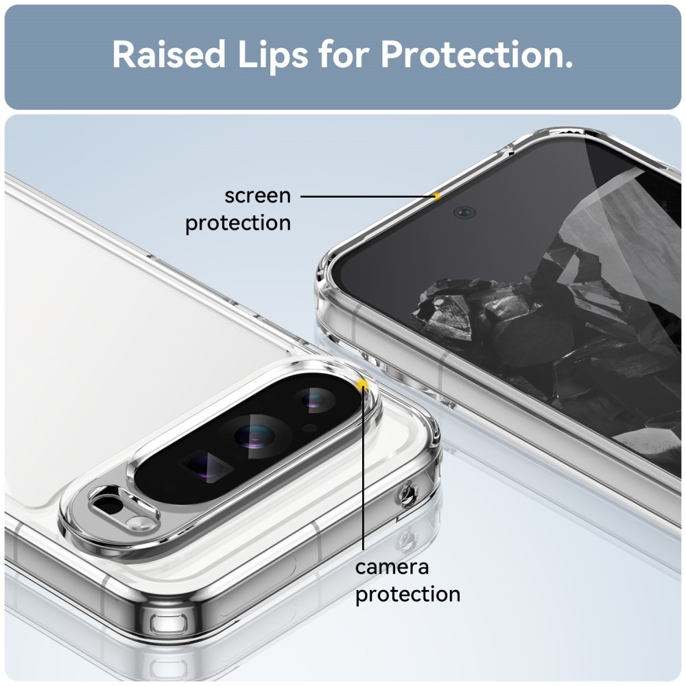 Gelový obal s pevnými zády na Google Pixel 9 Pro XL - průhledný
