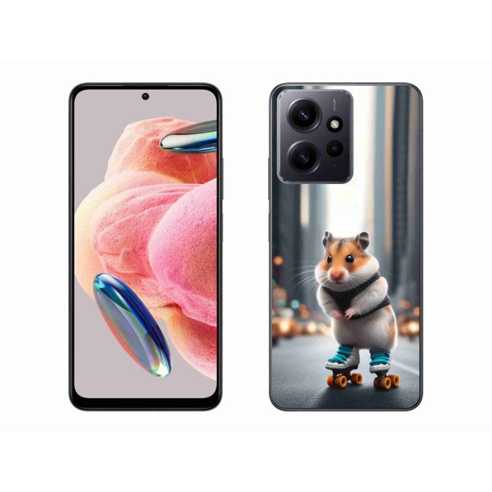 Gelový kryt mmCase na Xiaomi Redmi Note 12 4G - křeček na bruslích