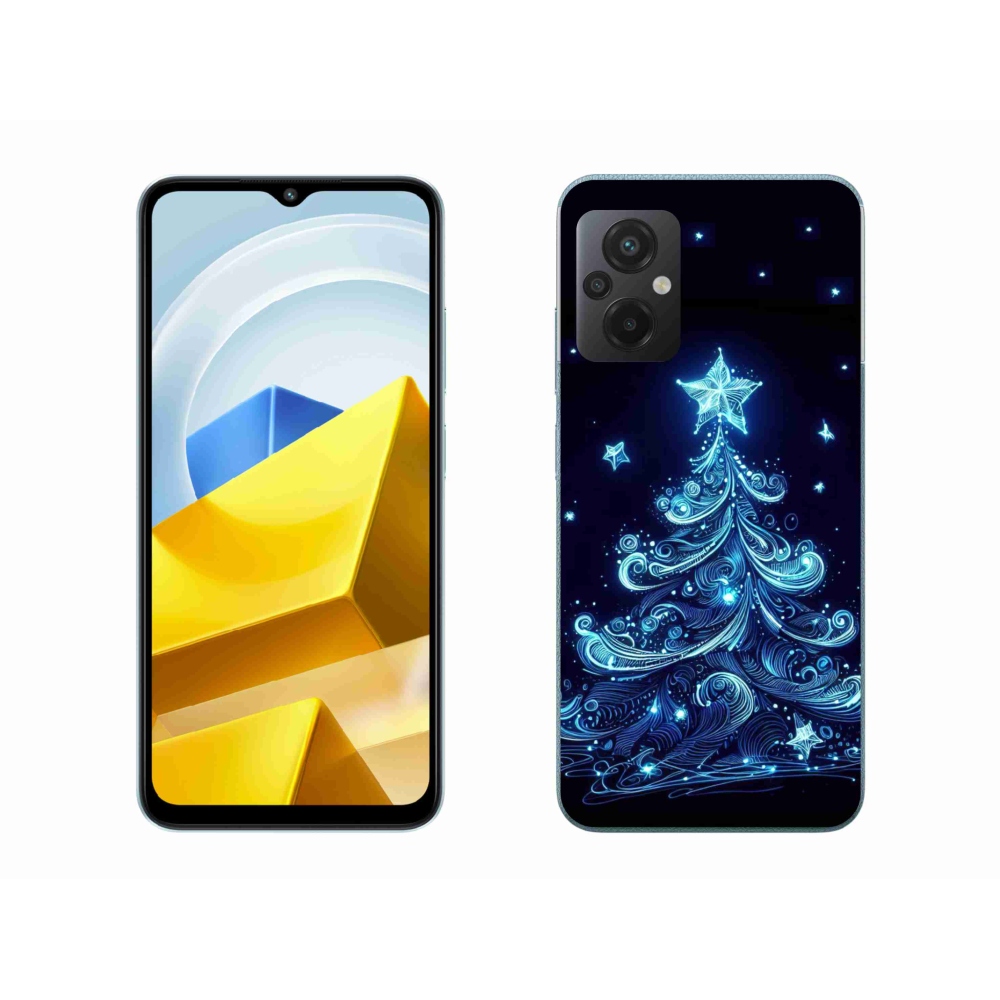 Gelový kryt mmCase na Xiaomi Poco M5 4G - neonový vánoční stromek 4