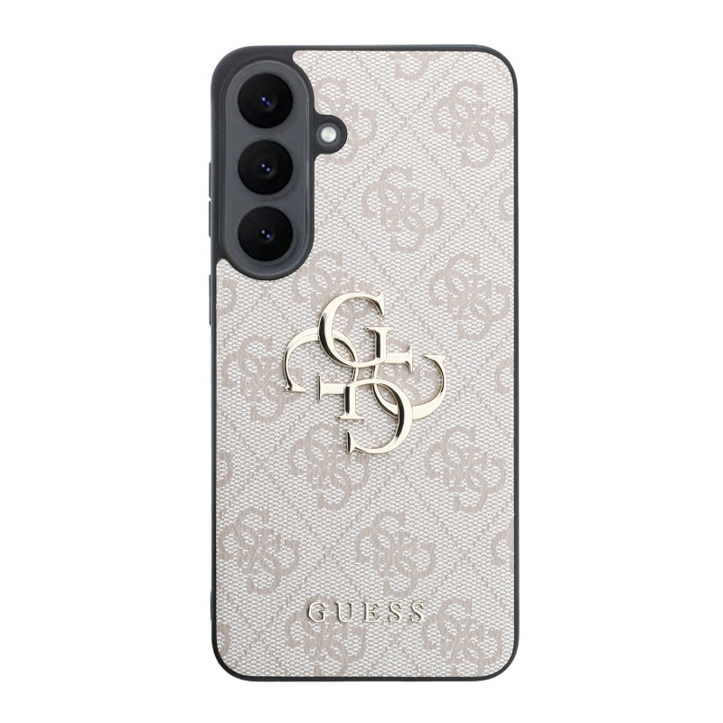 Guess PU 4G Metal Logo Zadní Kryt pro Samsung Galaxy S26 FE Pink