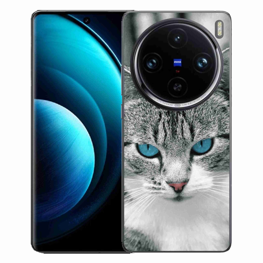 Gelový kryt mmCase na Vivo X100 Pro 5G - kočičí pohled 1