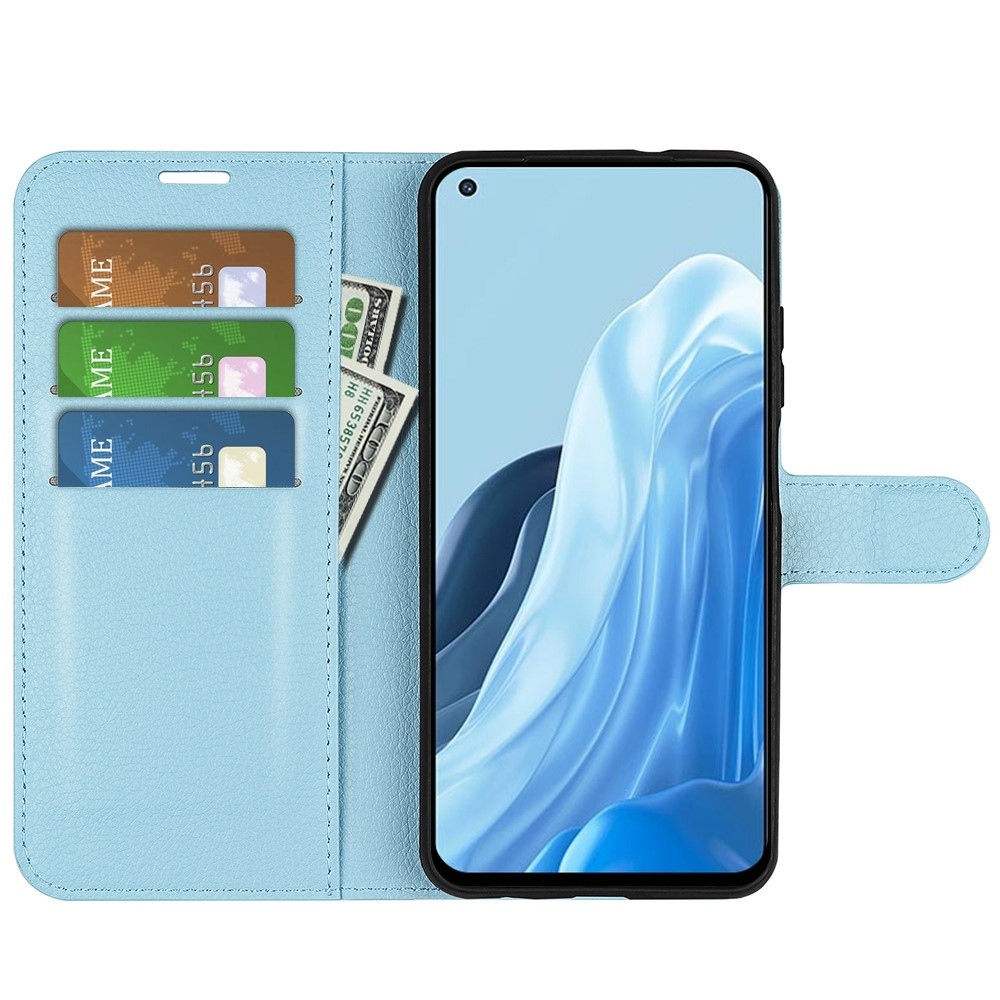 Litchi knížkové pouzdro na Oppo Find X5 Lite - modré