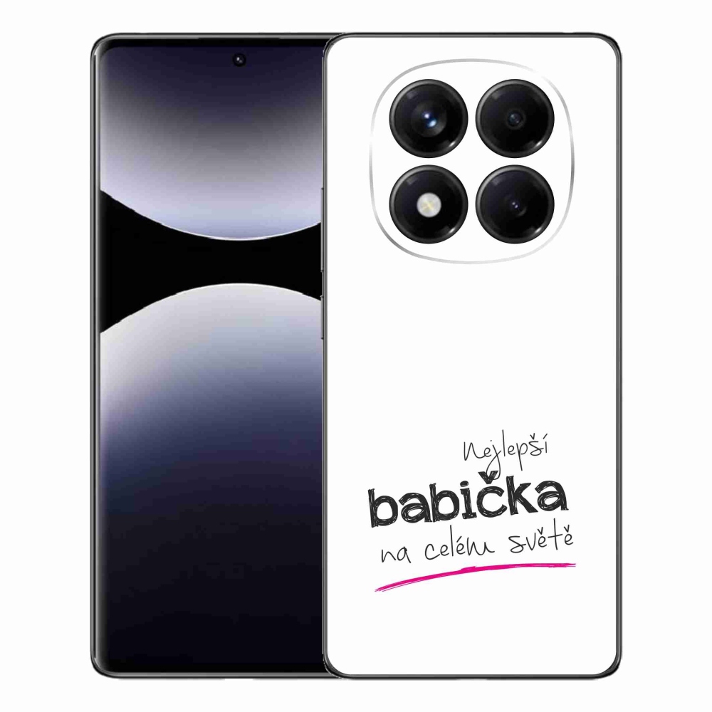 Gelový kryt mmCase na Xiaomi Redmi Note 14 Pro - nejlepší babička 4 bílé pozadí