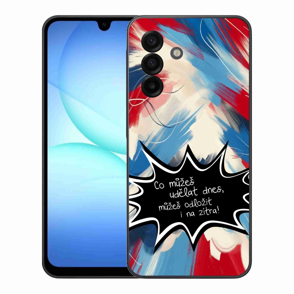 Gelový kryt mmCase na Samsung Galaxy A17 4G/5G - vtipný text 9 černé pozadí