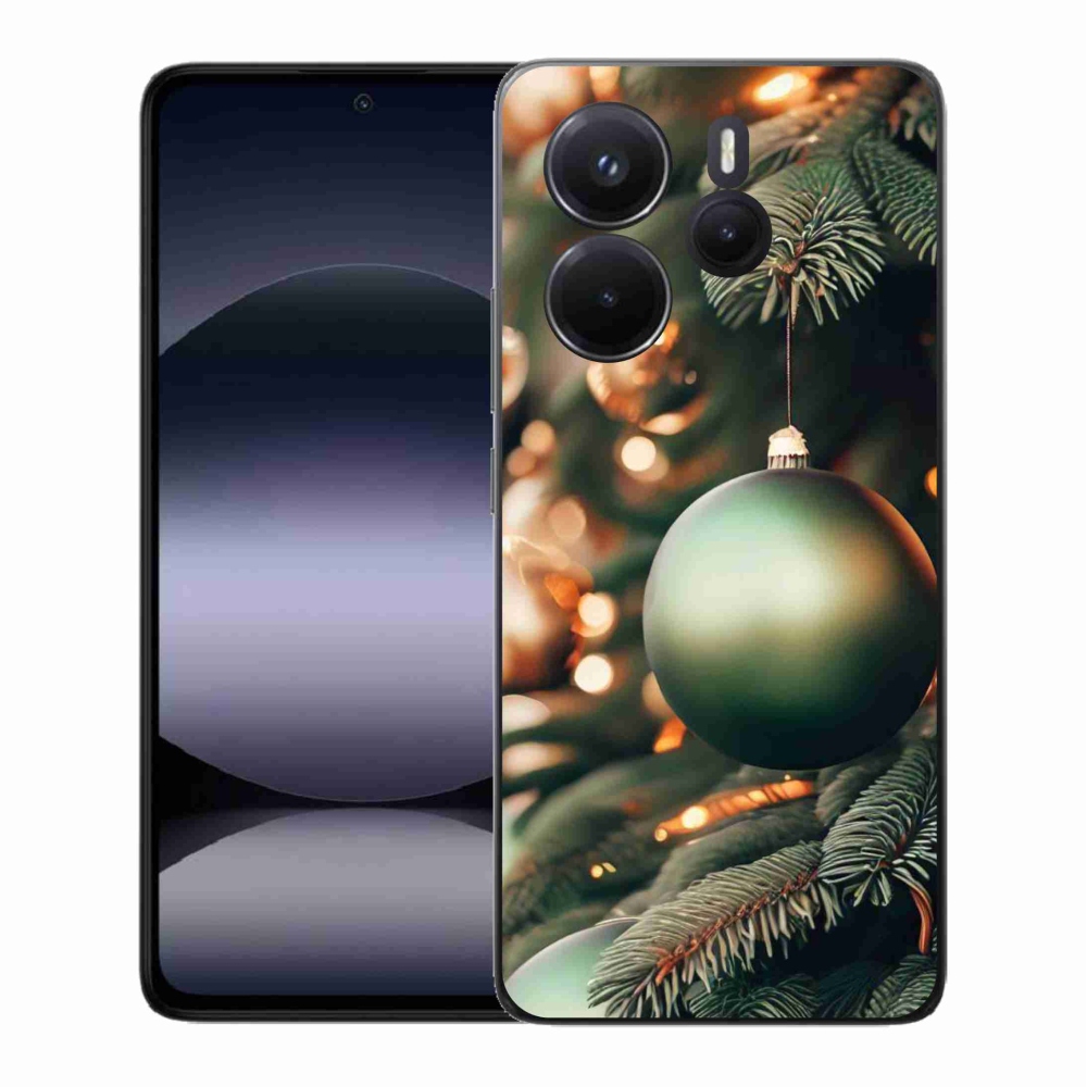 Gelový kryt mmCase na Xiaomi Redmi Note 14 - vánoční ozdoby 1