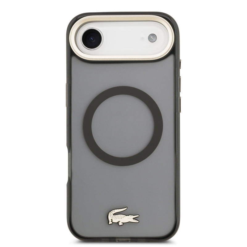 Lacoste PC/TPU Frosted Finish Gold Logo MagSafe Zadní Kryt pro iPhone Air Black