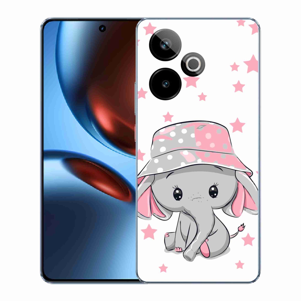 Gelový kryt mmCase na Realme GT 7 5G/GT 7T 5G - růžový slon