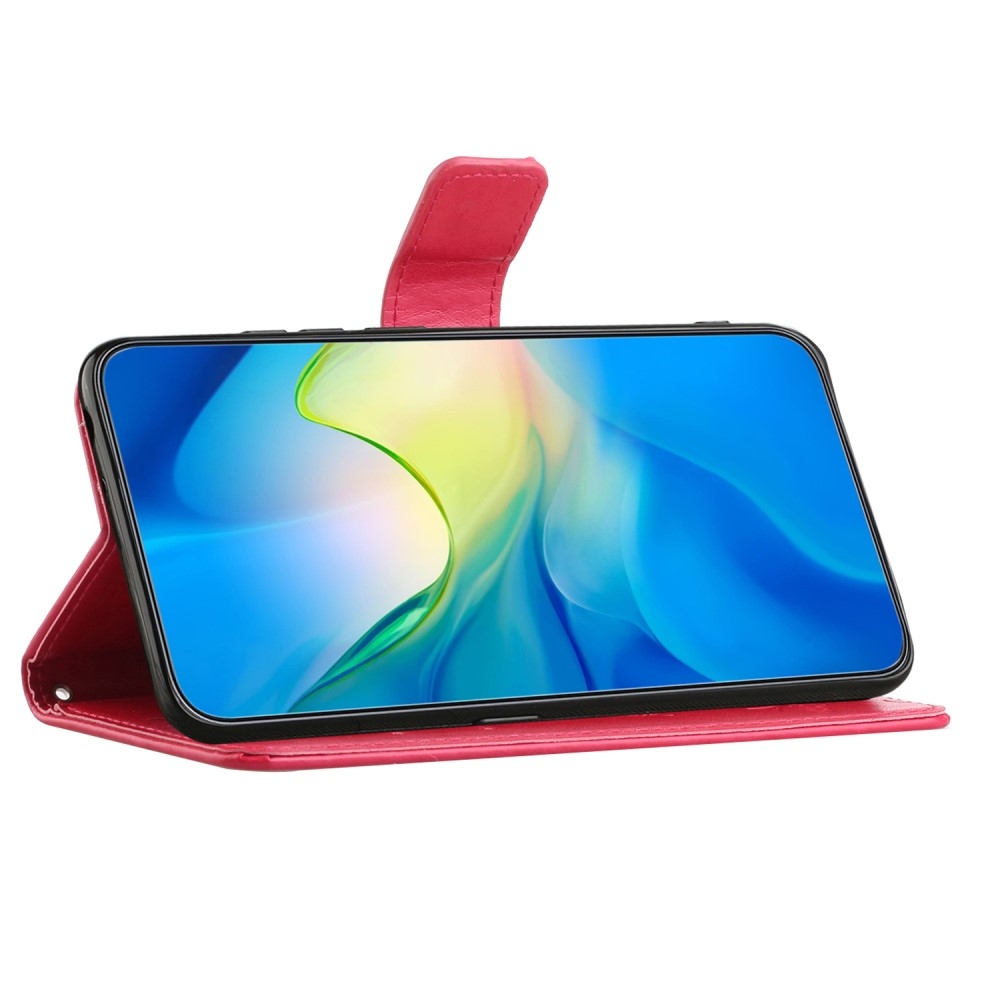 Flower knížkové pouzdro na Samsung Galaxy Xcover 7 - červené