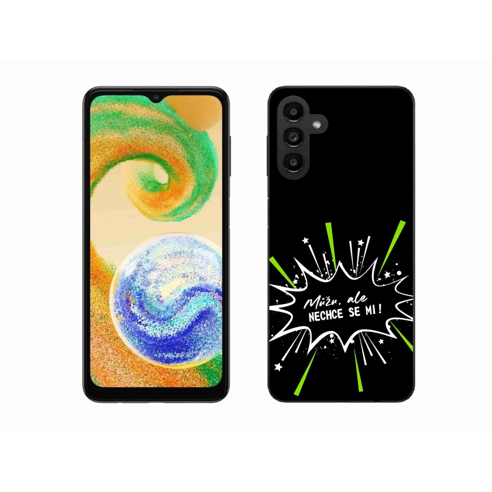 Gelový kryt mmCase na Samsung Galaxy A04s (164.7x76.7x9.1mm) - vtipný text 11 černé pozadí
