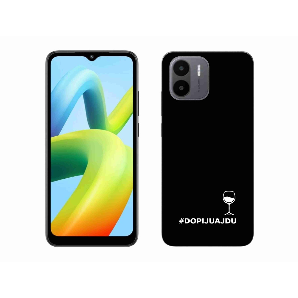Gelový kryt mmCase na Xiaomi Redmi A1 - vinný motiv černé pozadí