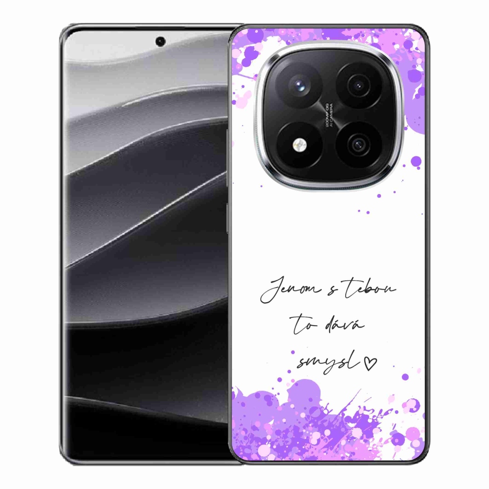 Gelový kryt mmCase na Xiaomi Redmi Note 14 Pro+ 5G - zamilovaný text bílé pozadí