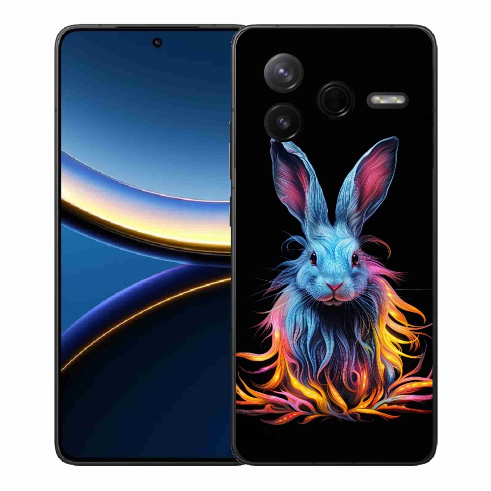Gelový kryt mmCase na Xiaomi Poco F7 Pro - abstraktní zajíc