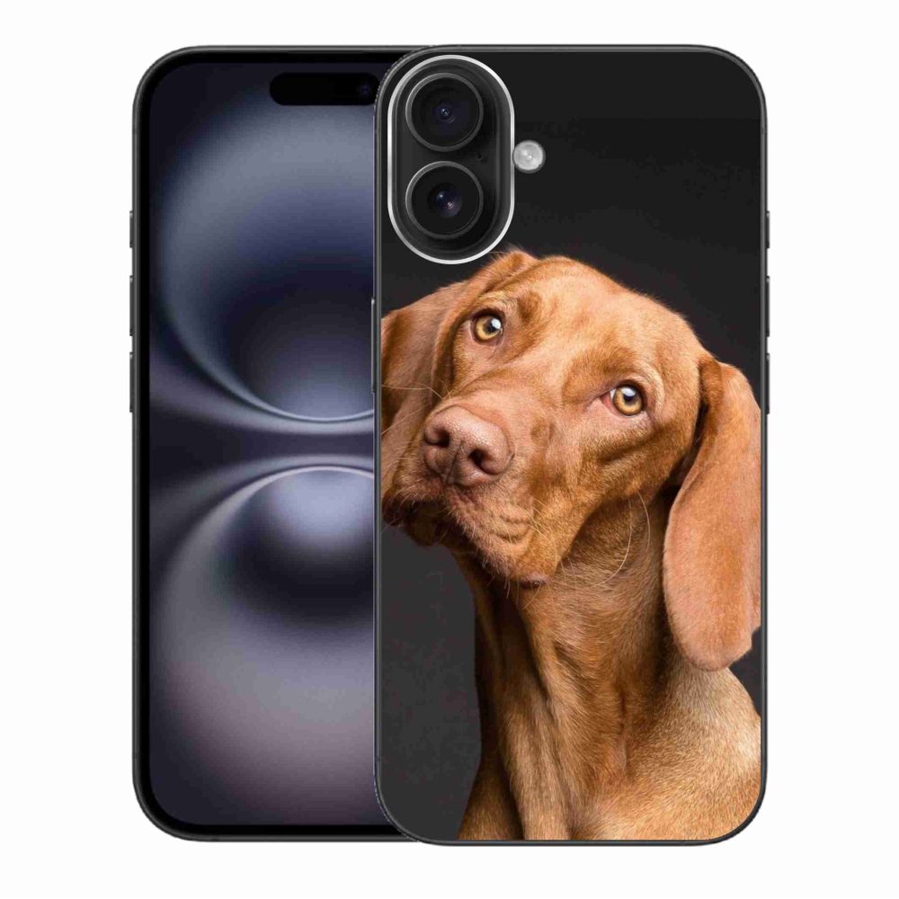 Gelový obal mmCase na iPhone 16 Plus - maďarský ohař