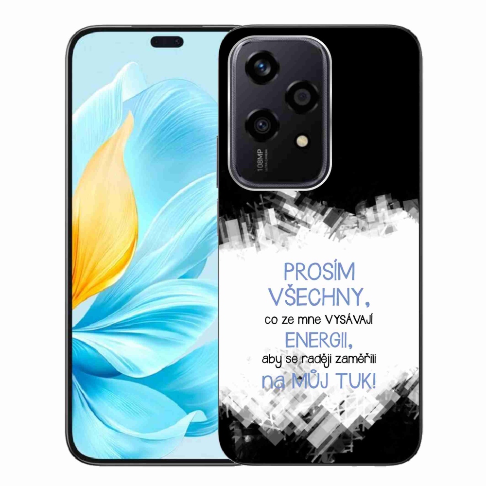 Gelový kryt mmCase na Honor 200 Lite 5G - vtipný text 1 modrý
